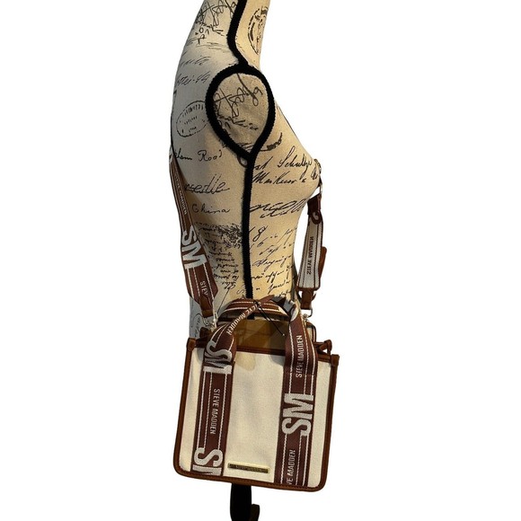 Steve Madden BWEBBER Satchel Crossbody Bag With AirPod Case Brown Tan Tik Tok - Picture 8 of 16